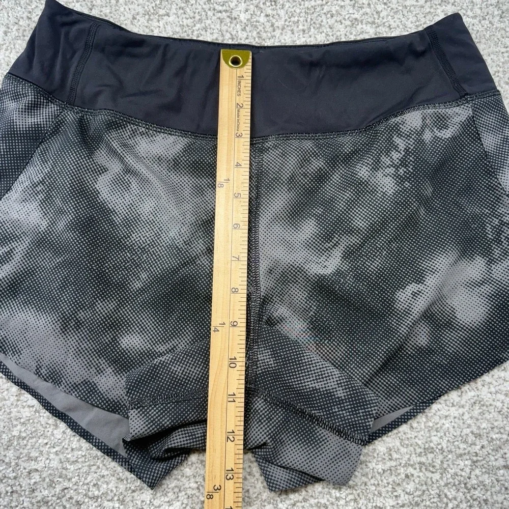 Women's Athleta Run With It Lined Black Gray‎ Athletic Running Shorts Size S
